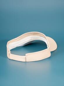 字母刺繡遮陽帽 - 米色 - 查看 2