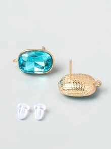 2 piezas/set Colgante DIY con diamante de imitación - Azul - Ver 2