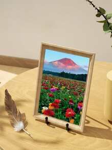 1pc Portable N Shaped Photo Storage Rack, Modern Black Iron Painting Rack For Home Decor