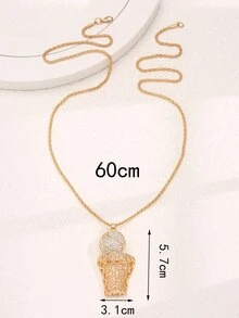 Basketball Charm Necklace For Daily Decoration For A Stylish Look - Yellow Gold - View 3