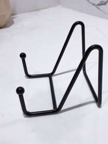 1pc Portable N Shaped Photo Storage Rack, Modern Black Iron Painting Rack For Home Decor