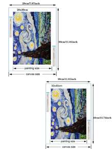 5入组/套PMMA DIY無框鑽石畫現代主義銀河圖案DIY工藝鑽石畫 - 彩色 - 查看 5