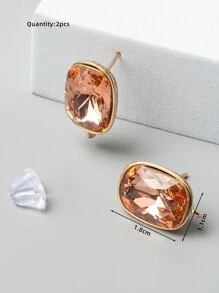 2pcs Cubic Zirconia DIY Pendant - Champagne - View 3