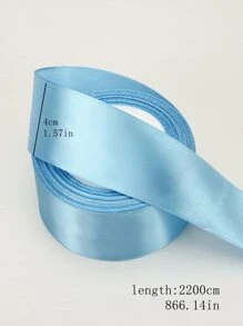 1roll Solid Gift Wrapping Ribbon - Blue - View 2
