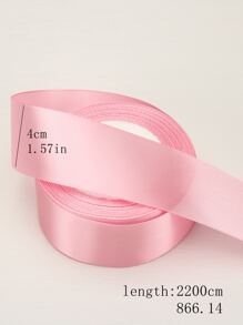 1roll Solid Gift Ribbon - Pink - View 2