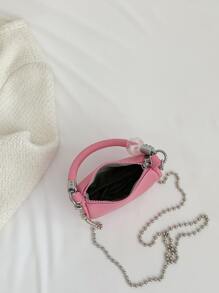 Chicas Bolso cartera con patrón de estrella con cadena con tira - Rosa - Ver 3