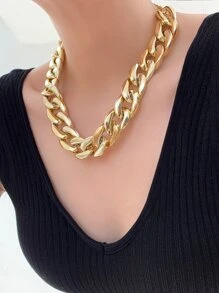 Minimalist Chain Necklace - Gold - View 1