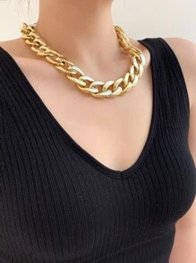 Minimalist Chain Necklace - Gold - View 5