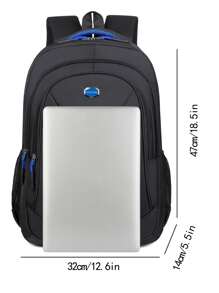 书包 笔记本电脑包 背包 单肩包 运动包 大学生书包 大学户外徒步露营运动背包 轻便可调节肩带 大容量电脑 户外防水露营徒步旅行书包 旅行包 夏季返校沙滩包 笔记本电脑包 运动生活 男士黑色书包 徒步旅行包 周末包 学校背包 - 黑色 - 查看 3