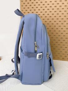 Chicos Mochila clásica con estampado de letra grande para - Azul - Ver 3