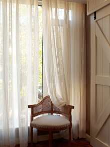 1pc Vertical Grain Sheer Panel, Polyester Light Filtering Privacy Sheer Curtain For Living Room - Multicolor - View 3