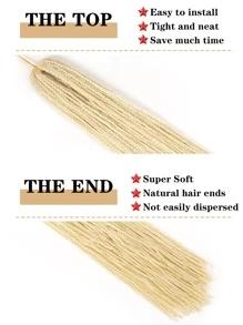 Extensión del pelo micro trenzado sintético - Beis - Ver 5