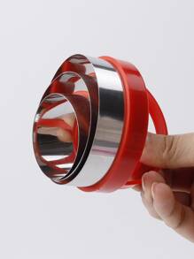 3pcs Stainless Steel Cookie Cutter, Modern Round Shaped Cookie Mold For Home - Red - View 4