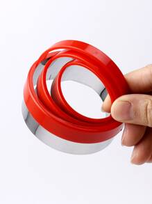 3pcs Stainless Steel Cookie Cutter, Modern Round Shaped Cookie Mold For Home - Red - View 7