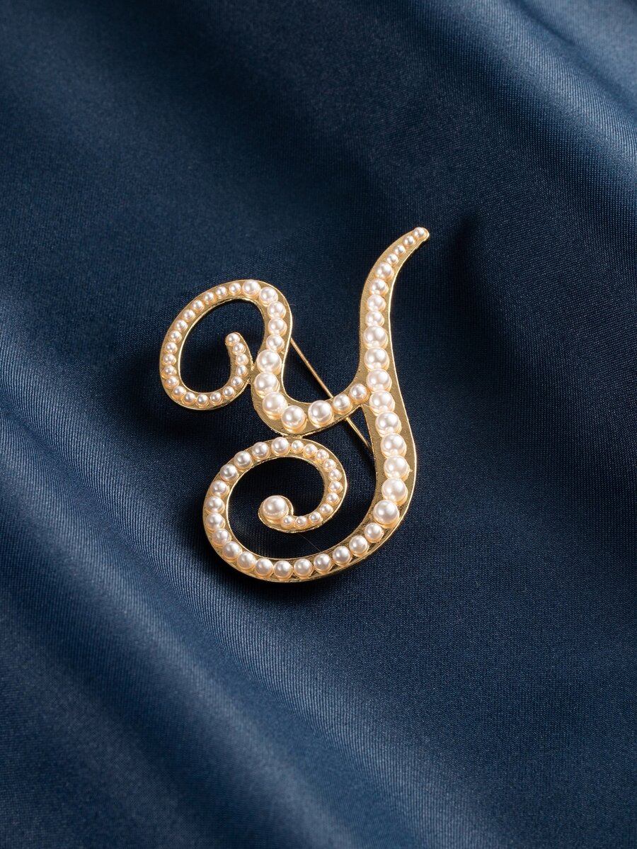 Trâm trang trí thư ngọc trai giả - Vàng - Xem 1