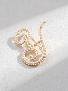 Trâm trang trí thư ngọc trai giả - Vàng - Xem 3