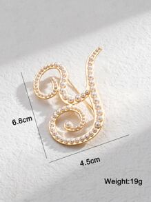 Trâm trang trí thư ngọc trai giả - Vàng - Xem 4