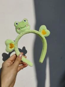 2入組卡通青蛙彩帶和發帶浴帽頭髮配件