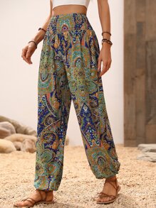Breezaya Mandala Print Jogger Trousers - Multicolor - View 5