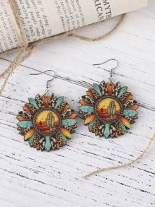 Bông tai thả hướng dương - Màu vàng - Xem 3