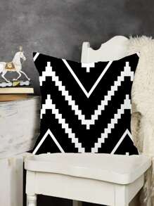 1 Hoa Văn Chevron Đệm, Hiện Đại Sợi Trang Trí Vỏ Gối Cho Gia Đình - màu đen - Xem 2