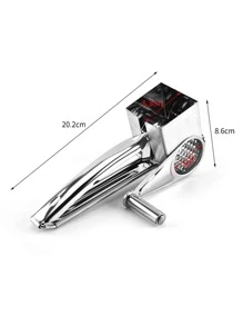 1入組多功能不銹鋼奶酪研磨器現代廚房用素色奶酪刨絲器 - 銀色 - 查看 2