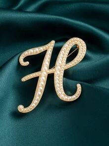 Trâm thiết kế chữ giả ngọc trai - Vàng - Xem 5