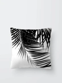 1入組熱帶圖案現代纖維裝飾抱枕套 - 黑色 - 查看 3