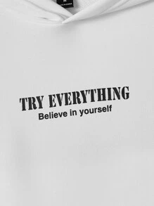 GENTILAND Áo nỉ Nam Slogan Giải trí - trắng - Xem 3