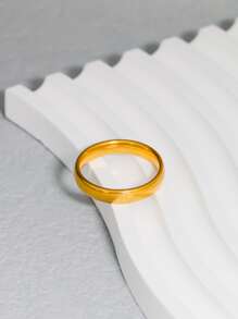 Men Minimalist Ring - Gold - View 3