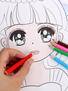 Girls Watercolor Painting Makeup Coloring Set, Random Colors - Multicolor - View 2