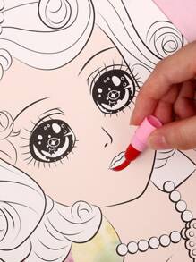 Girls Watercolor Painting Makeup Coloring Set, Random Colors - Multicolor - View 5