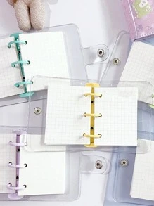 1pc Random Mini Clear Cover Notepad - Multicolor - View 3