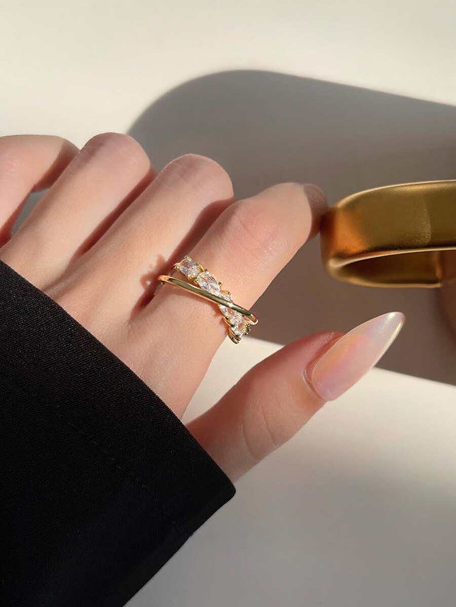 Vòng bít trang trí bằng đá rhinestone - Vàng - Xem 1