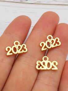 100pcs/set Year Number DIY Pendant - Gold - View 3
