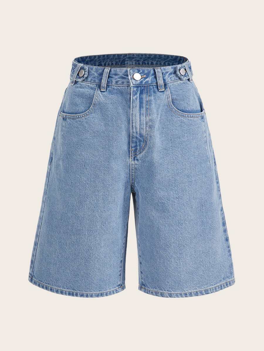 Selenza Solid Bermuda Denim Shorts