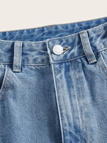 Selenza Solid Bermuda Denim Shorts