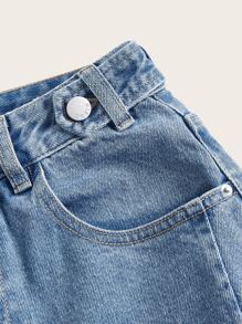 Selenza Solid Bermuda Denim Shorts