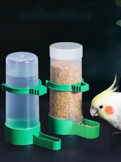2 piezas Comedero para pájaros automático al azar para loro para alimento