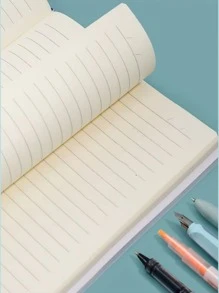 4入組字母和油畫圖案筆記本學生用簡單多用途日記筆記本辦公室 - 彩色 - 查看 4