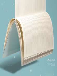 4入組字母和油畫圖案筆記本學生用簡單多用途日記筆記本辦公室 - 彩色 - 查看 3