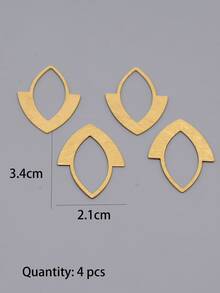 4入組幾何DIY珠寶配飾 - 金黃色 - 查看 3