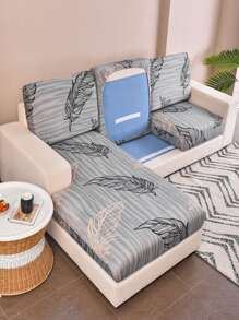 1入組羽毛圖案沙發坐墊現代滌綸彈性沙發墊套 - 彩色 - 查看 6