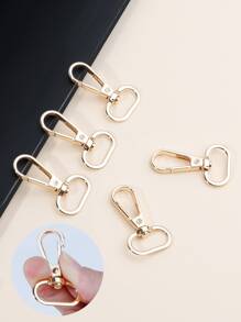 5 Chiếc Túi DIY Phụ Kiện Phần Kim Loại Kẹp Carabiner - Vàng - Xem 1