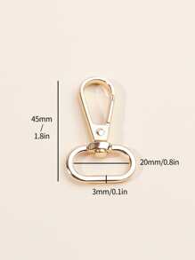 5 Chiếc Túi DIY Phụ Kiện Phần Kim Loại Kẹp Carabiner - Vàng - Xem 2