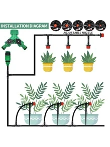 6 cái/bộ Bộ vòi tưới PVC, Bộ vòi tưới vườn hiện đại cho vườn - Nhiều màu - Xem 2