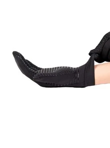 1 双纯色防滑运动手套，适合骑自行车、骑摩托车和滑雪，黑色手套，冬季暖手器 - 黑色 - 查看 6