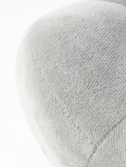 1pc Grijs shaped Pillow, Minimalist Polyester Travel Kussen view 5