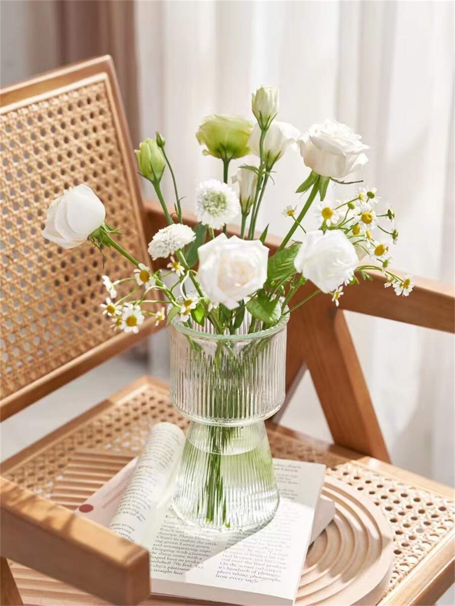 1入組玻璃花瓶極簡主義透明花瓶