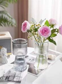 1入組玻璃花瓶極簡主義透明花瓶